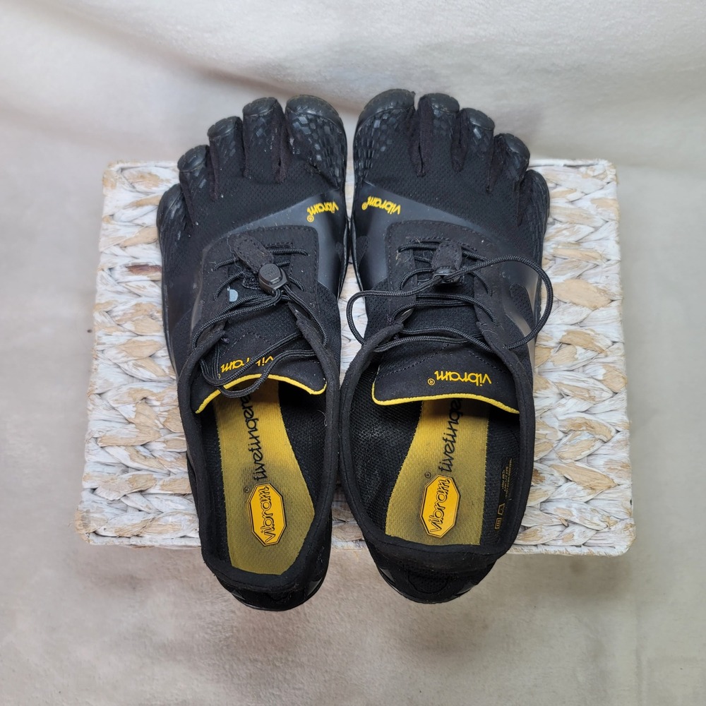 Vibram FiveFingers KSO EVO Mens Black Yellow Barefoot Training Shoes 14M0701